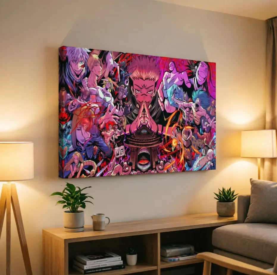 Jujutsu Kaisen Shibuya Incident Arc Poster Jujutsu Kaisen Anime Poster  High Quality Canvas Cloth Poster for      A Decor Room Illustrations Character Art Decoration
