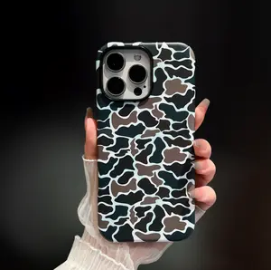 Camo Vintage Sitka Camouflage Black phone case， Shockproof andsturdy two-in-one double-layer soft TPU innershell hard PC bumper hard shell design, suitablefor iPh one 16 15 14 13 12 11Pro Max Plus hardshell Casing Protection Cellphone Screen Protector