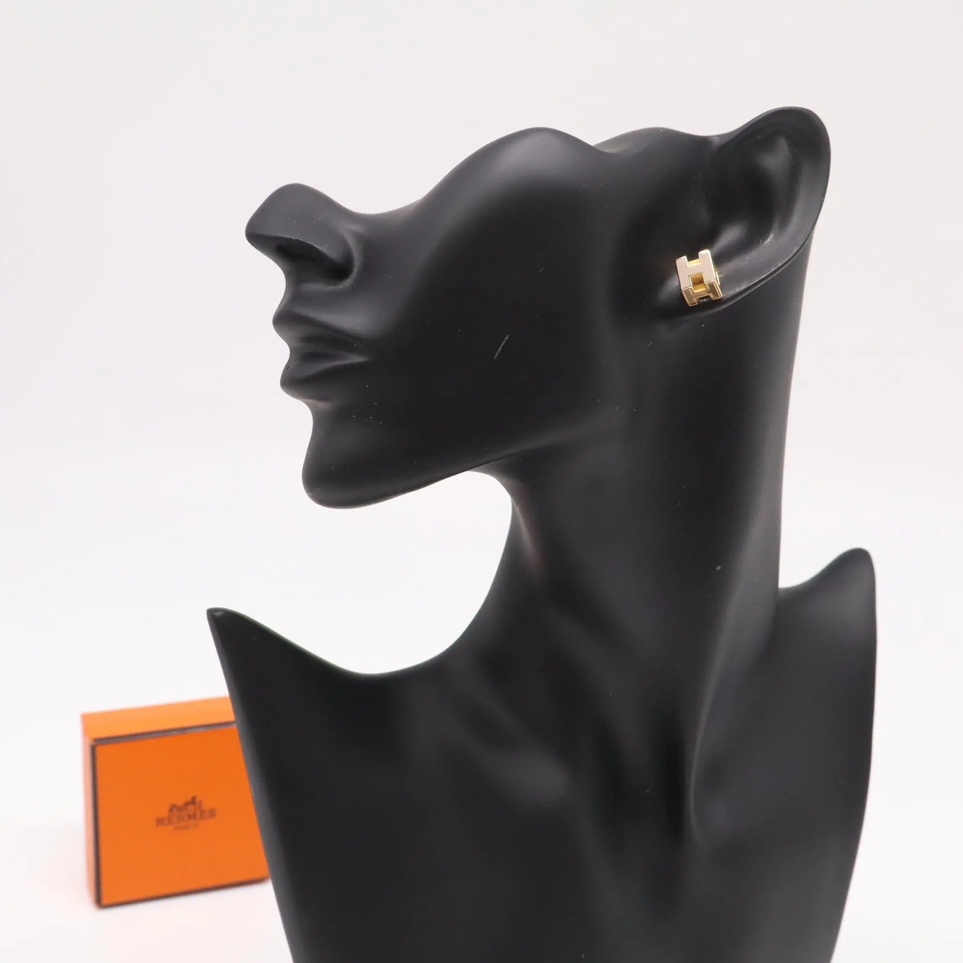 Pre-owned Hermès Mini Pop H Stud Earrings W22311