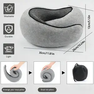 Space memory foam U-shaped neck pillow with storage box; slow rebound memory foam U-shaped pillow.