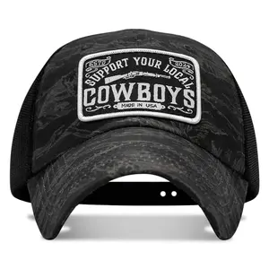 Support Your Local Cowboys Patch Tactical Ripstop Mesh Snapback Hat