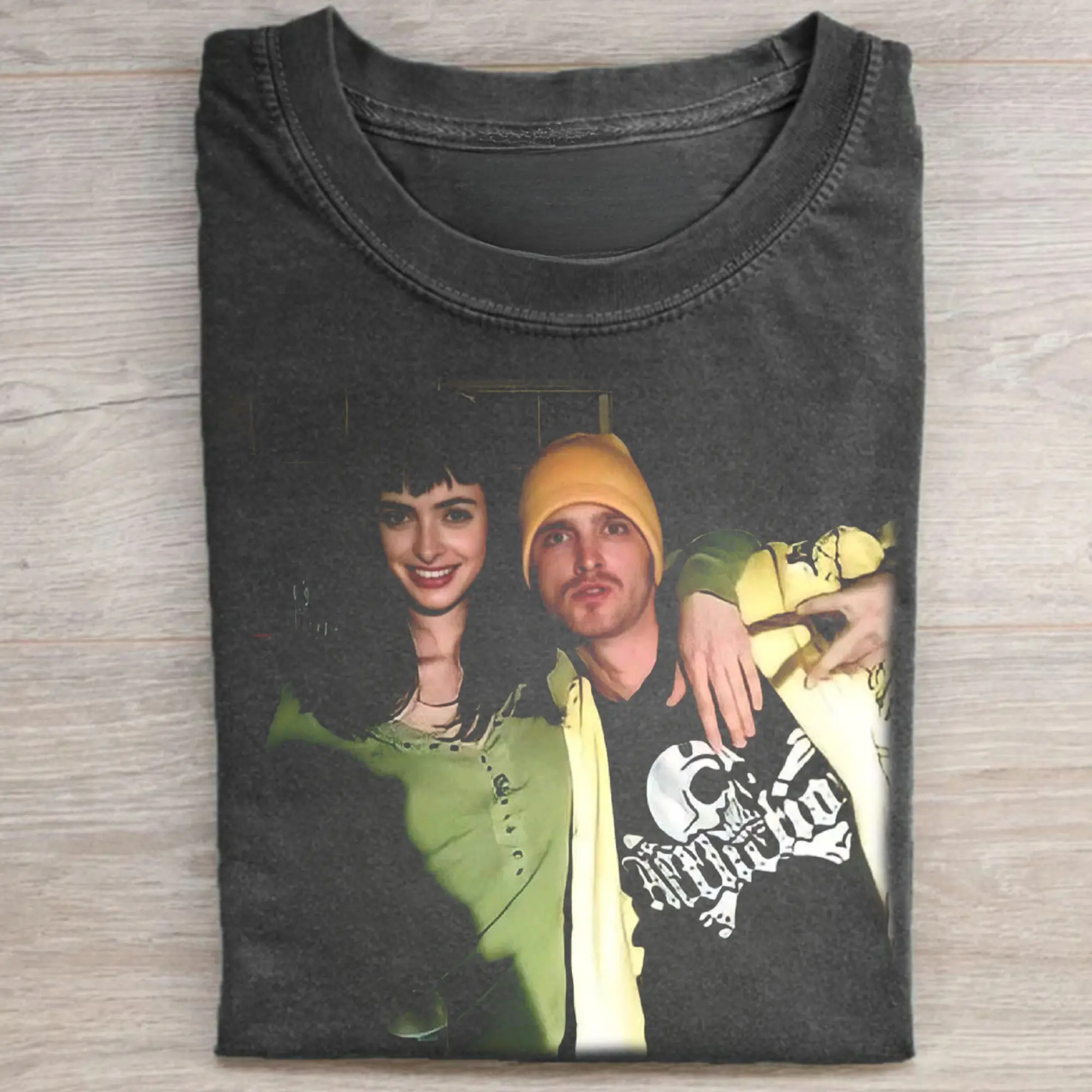 Gildan Men's Fitted Short-Sleeve Round Neck Cotton T-Shirt - Lightweight Casual Streetwear Tops with Digital Breaking Bad Jesse Pinkman & Jane Margolis Retro Graphic Vintage Merch, Cold Wash Only, Do Not Dry Clean, Cute, Print