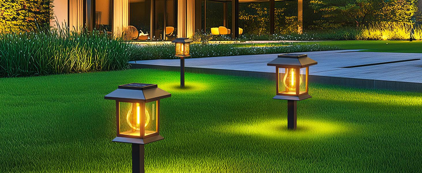 14-Pack Upgraded LED Solar Pathway Lights - Modern Luxury Outdoor Solar Lights with Auto On/Off, IP65 Waterproof, Easy Installation for Garden, Driveway, Patio,dorm essentials,home decor,home essentials,camping essentials