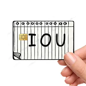 Funny IOU I owe you Custom Credit Card Cover Pop Culture Vinyl Skin Stickers meme sticker