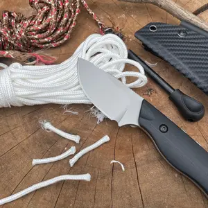 15017 Fixed Blade Knife |   8Cr13MoV Steel Blade |   Black G10 Handle |   Men’s Outdoor EDC Gift