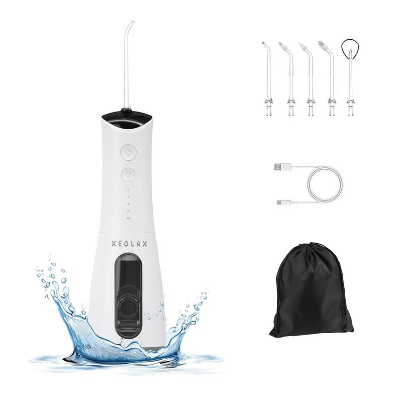 Water Flosser for Teeth, 5 Precision Water Jets, 4 Function Modes, Cordless, Portable and Rechargeable Oral Irrigator, IPX7 Waterproof, Ideal for Both Travel and Daily Oral Care.