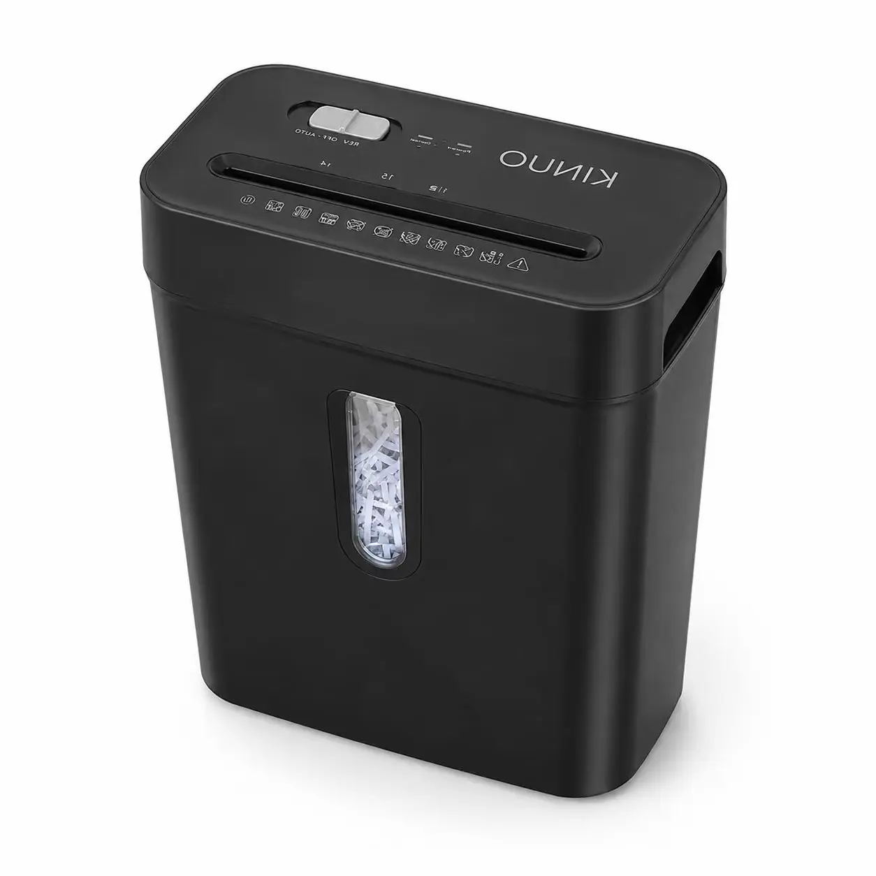 KINUO P-4 High Security Paper Shredder for Home Office, 6-Sheet Cross-Cut Shredder for Credit Cards, Staples & Paper Clips, Heavy Duty Shredder with Safety Lock & Overheat Protection