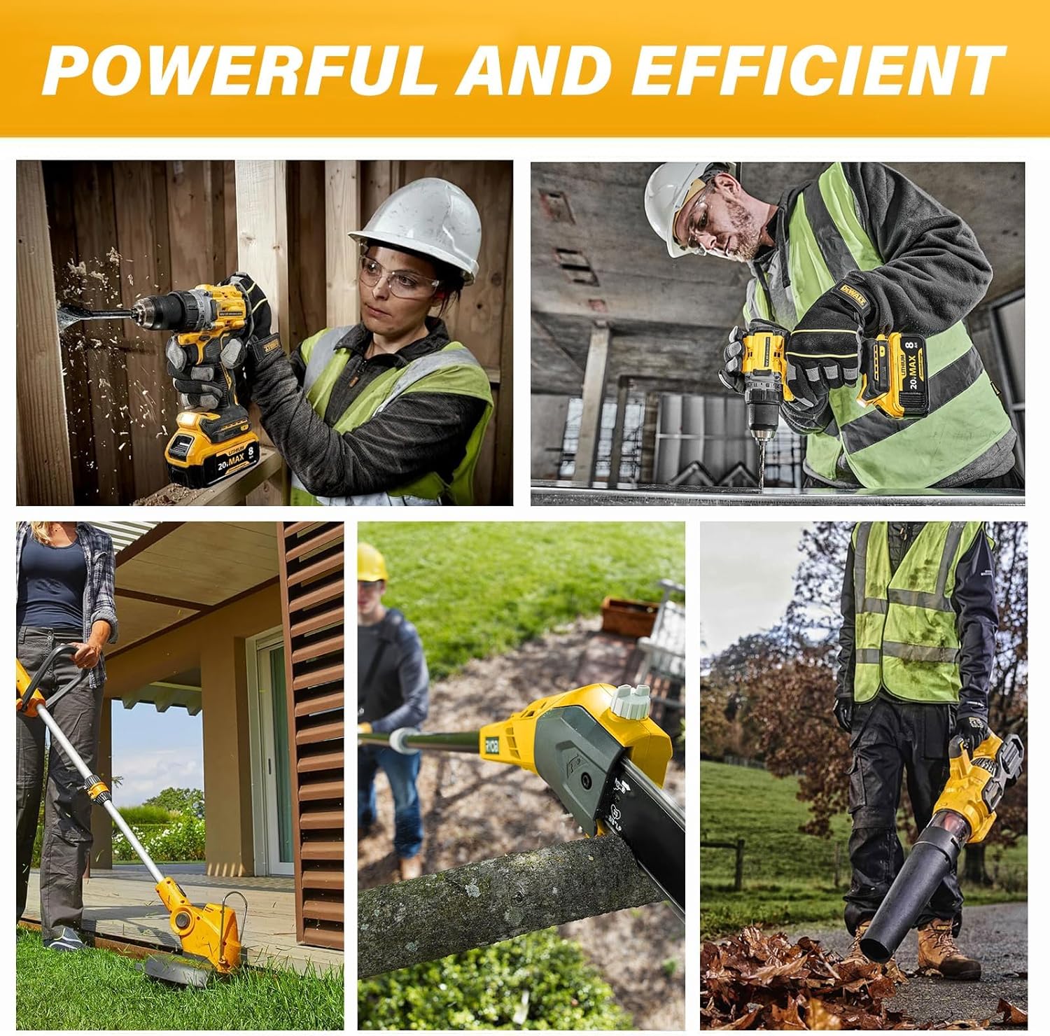 4 Packs of 8000mAh Replacement Parts for 20V Max Battery Lithium-Ion Cordless Power Tools