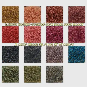 4500 Beads Set, 15 Colors, 2.5mm Glass Seed Beads, DIY Mix Beads, Handmade DIY Jewelry Making Kit, Perfect for Cross Stitch & Embroidery