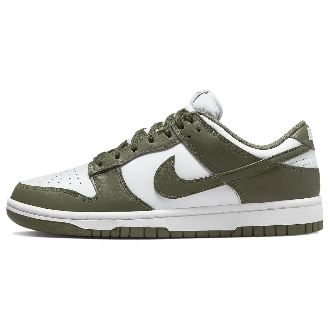 Nike Dunk Low Medium Olive Skate Shoes White Olive-White Women's DD1503-120