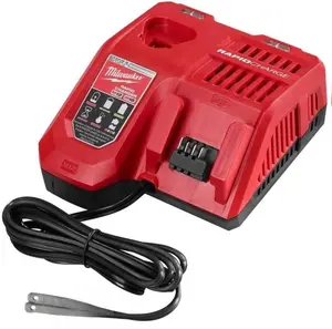 Milwaukee M12 & M18 12 Volt/18 Volt Lithium-Ion Rapid Battery Charger with REDLINK Intelligence for Faster Charging & Enhanced Performance