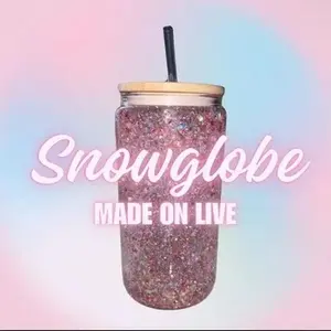 Snow globe cup made on live