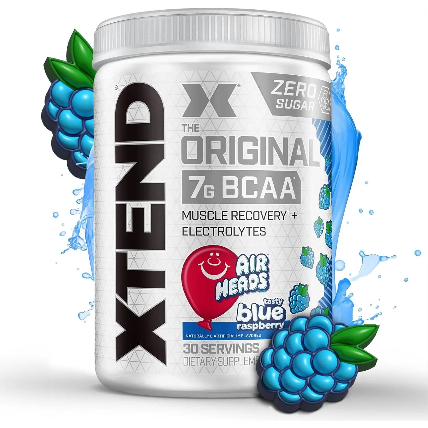 Original BCAA Powder 7g BCAA and 2.5g L-Glutamine, Sugar Free Post Workout Muscle Recovery Drink with Amino Acids for Men & Women, 30 Servings