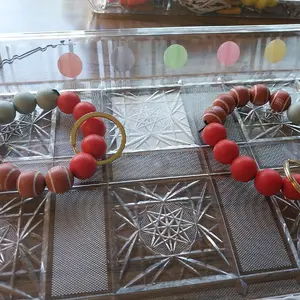 beaded Ohio State key chains and different color beaded key chains