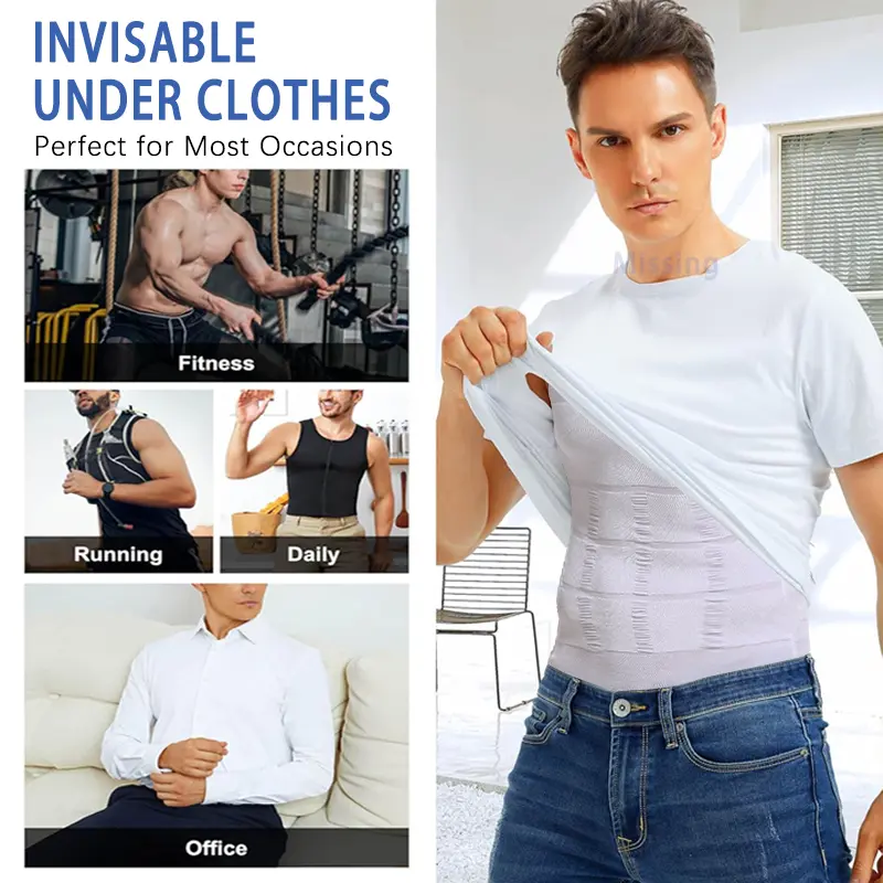 CATTIBOR 1/2/3/4 Pack Men Round Neck Compression Tank Top,Men Shaping Vest,Men Sleeveless Shirt Shapewear,Men GYM Workout Fitness Shirts Tank Tops Shirts Menswear & Underwear,Men's Underwear For All Seasons CATTIBOR 1/2/3/4 Pack Men Round Neck Compression Tank Top,Men Shaping Vest,Men Sleeveless Shirt Shapewear,Men GYM Workout Fitness Shirts Tank Tops Shirts Menswear & Underwear,Men's Underwear For All Seasons