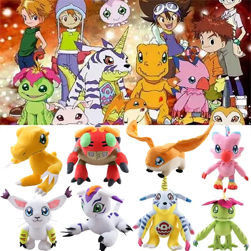 30cm Digimon Adventure Plush Toys Patamon Agumon Tailmon Gomamon Piyomon Gabumon Tentomon Stuffed Dolls Plushie Christmas Gifts