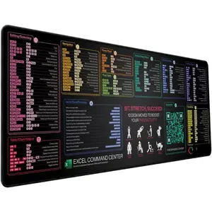 Excel Shortcut  Extended Large  Pad - XL Water-Resistant Cheat Sheet Mat for  & PC with Quick Spreadsheet Shortcuts & QR Code for  Tips