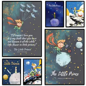 Trendy TThe Little Princeable Poster HD Heavy-Duty Self-Stick Waterproof Wall Decor Tool-Free Install Durable & Reusable Conceals Wall Flaws Elevates Home Style Perfect for Living Room Bathroom & Kitchen Easy Apply & Remove