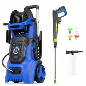 Pressure Washer 4500PSI 2.2GPM Power Washer with 4 Quick Connect Nozzles,Smart Control and 15 Levels of Adjustment, Inlet Hose & Filter, Foam Cannon for car wash, home, driveway, garden, yard, RV, boat, motorcycle Cleaning