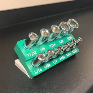 Magnetic Socket Organizer 1/4&Quot; Drive Sae 5/32&Quot;-9/16&Quot; Holder Craftsman Husky Dewalt Quinn