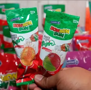 BonBon Bum 3 Sandia y 3 Mango con Tajin Colombina 17gr c/u