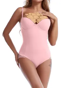 Women's Body Shaping Body Sculpting Compression Bodysuit with Contrast Lace, Casual Thin Strap , Shapewear for All Seasons, Perfect for Everyday Outings