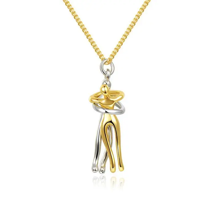 AS99788 Hug-Inspired Couple Necklace Love Embrace And Hug Includes Both Necklace Pendant Necklace Valentine's Day Anniversary Gift