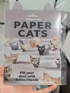 50pcs Complete Origami Cat And Dog Kit For Adults And Children, Featuring Folded Dog And Cat Models. Fun Origami Crafts,Parent-child Interactive Activities, DIY Origami Kits Suitable For Home And Office Decorating Activities, And kindergarten Activities.