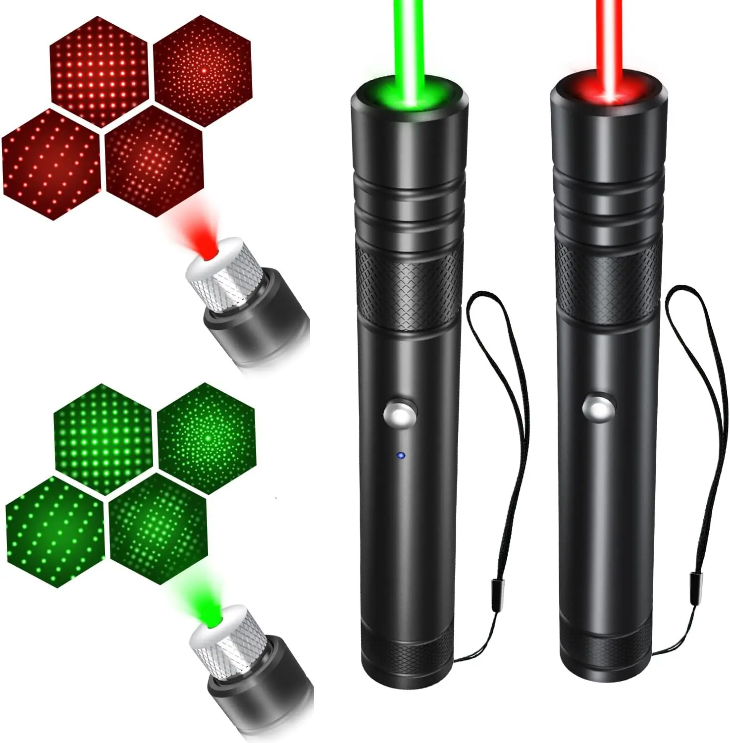 [10K Favorites] Rechargeable Green Laser Pointer - Long-Distance Line Light Flashlight for TV/LED/LCD Screens, Presentation, Camping & Hiking, Construction Use (Pet Toy for Cat Lovers)