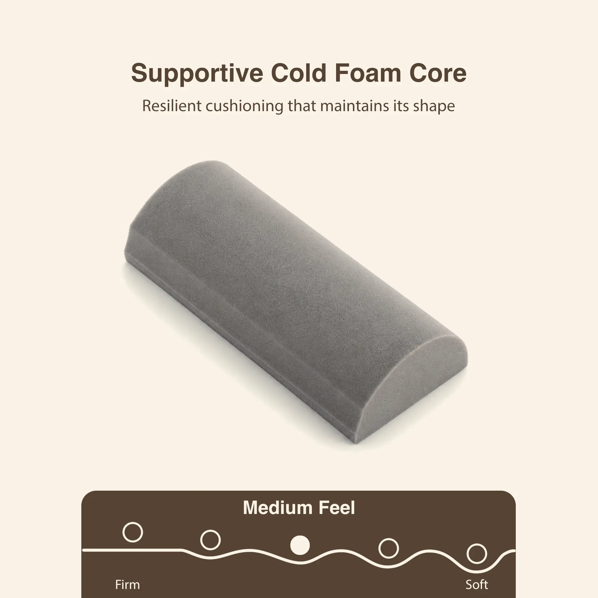 DR.LOMILOMI Massage Half Round Bolster Pillow 13" x 6" x 3", High Density Foam Massage Table Cushion, Ergonomic Leg Knee Neck Ankle Support Pillow for Massage Therapy, Spa, Salon, Physical Therapy & Chiropractic