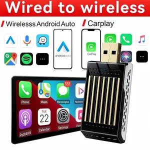 CarPlay Adapter - For YouTube/Tiktok/Google Play/Wireless Streaming Screen Mirroring to Your Car! Plug-and-Play Smart Entertainment USB Hub - Automatic Connection Technology, iPhone and Android Auto Adapter, Suitable for Factory Wired CarPlay Cars