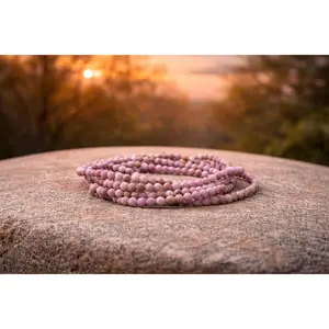 4mm Faceted Natural Phosphosiderite Crystal Stone Energy Bracelet