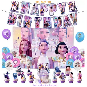 Anime Witch Girl Group Birthday Party Decoration Set – Anime Idol Girls Group Party Supplies-Inspired Backdrop Banner, Balloons & Cake Toppers | Cool Birthday Gifts, Party Supplies for Girls, Kids & Teens
