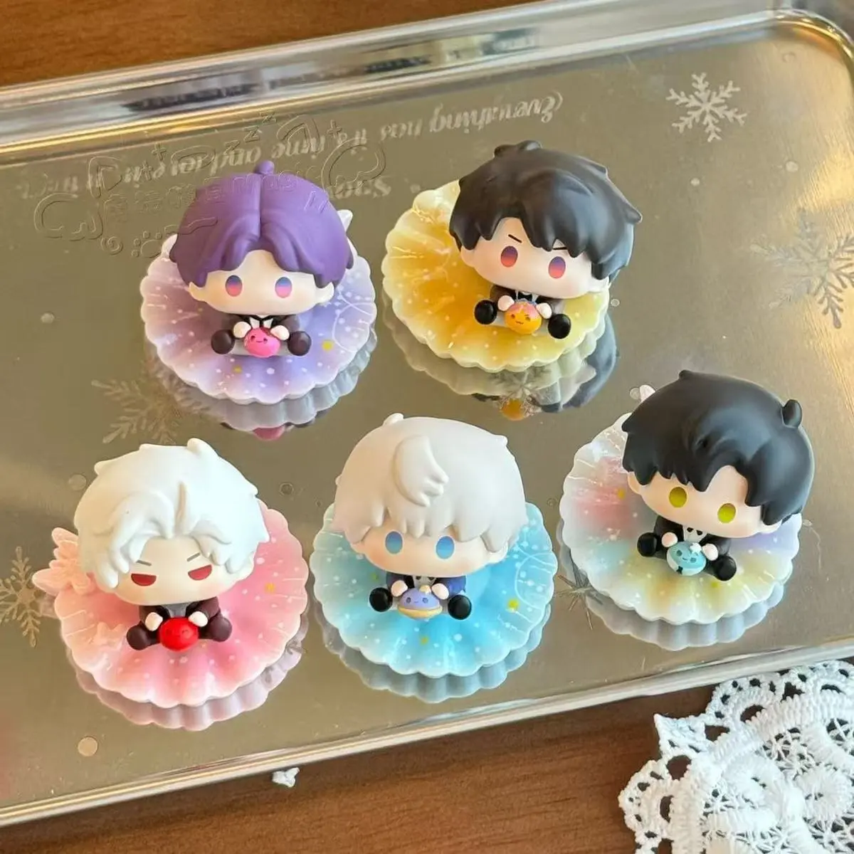 LADS-Love and the DeepSpace Chibi  Mini Beads Collectible Figures - Chibi PVC Toy Desk Decor