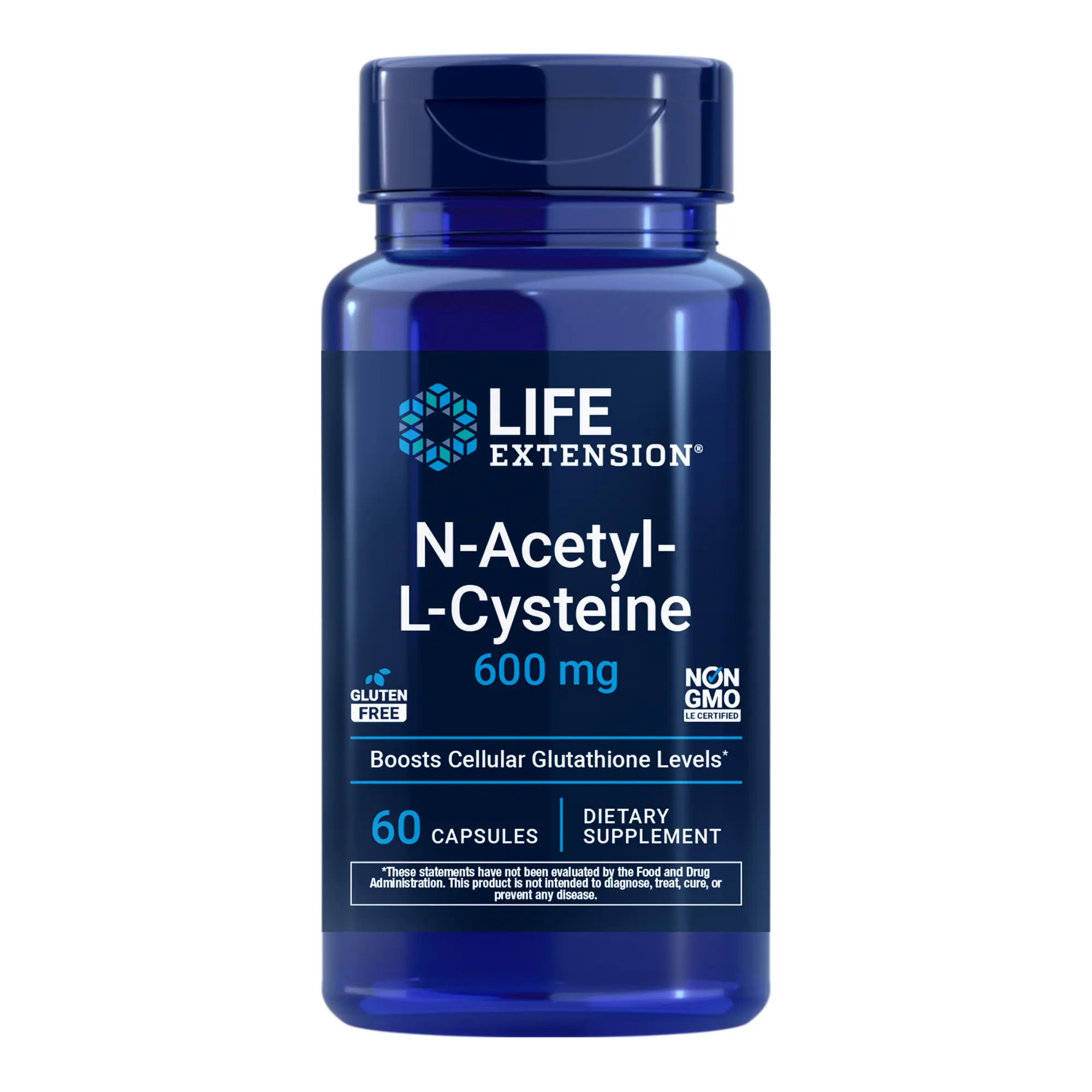 Life Extension N-Acetyl-L-Cysteine NAC 600 MG, 60 Capsules Life Extension N-Acetyl-L-Cysteine NAC 600 MG, 60 Capsules