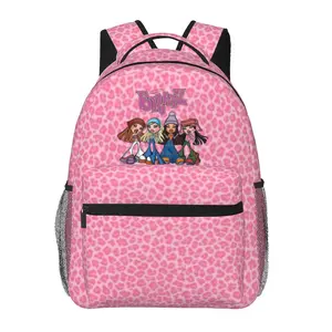 BRATZ all-over print multi-pocket large-capacity backpack for business trips, camping, and college—cartoon casual merch laptop backpack; gift for women, men, and kids