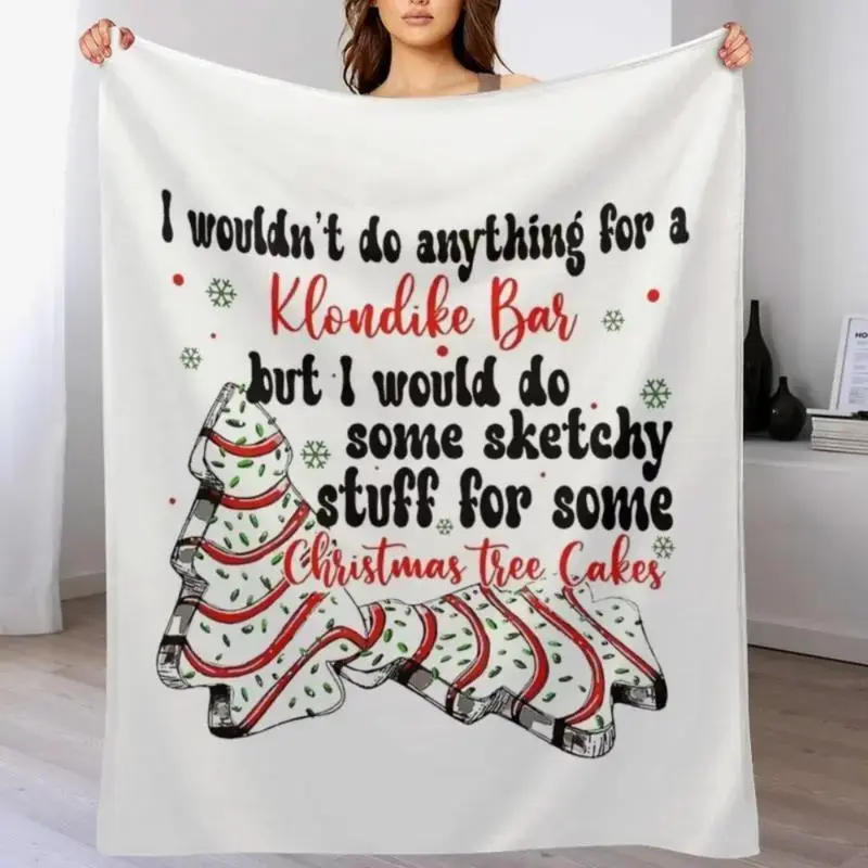 Christmas Blanket Perfect Holiday Gift Idea Tree Cake Design Ultra Soft Cozy Throw Ideal Present For Snack Lovers Fun Office Decor Memorable Surprise For Friends Family This Season