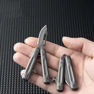 Titanize Mini EDC Keychain Knife with bottle opener for Outdoor Camping Fruit Kitchen knife