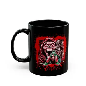 Horror Movie Addict Black Coffee Tea Mug Cup (11oz, 15oz) Ceramic Drinkware