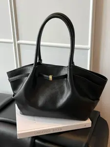 Elegant Women's Leather Tote Bag, Fashionable Durable Large Capacity, Simple Commute Style, Spacious for Office/travel/daily Use