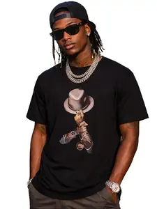 Gentleman Hat Tip T-Shirt – Vintage Fedora Illustration Retro Style Graphic Tee, Classic Gentleman Aesthetic Shirt, Unisex Streetwear Cotton Top