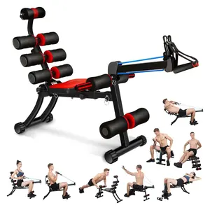 22 in 1 Abdominal Exercise Machine,Adjustable Foldable Rowing Fitness Equipment for Home Use,Multi-Purpose Core Training Tool Supporting 22 Kinds of Exercises,Perfect for Home Gym and Daily Fitness Training,gym workout sets