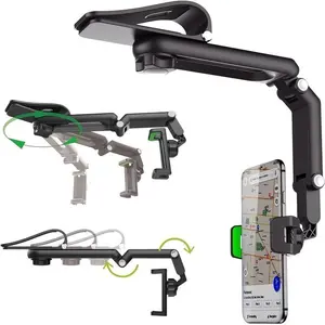 2025 Good Quality New 1080° Multi-function Sun Visor Universal 360 Degree Rotating Phone Holder Suitable for Any Scene Car Holder -Rotatable and Retractable adjustable