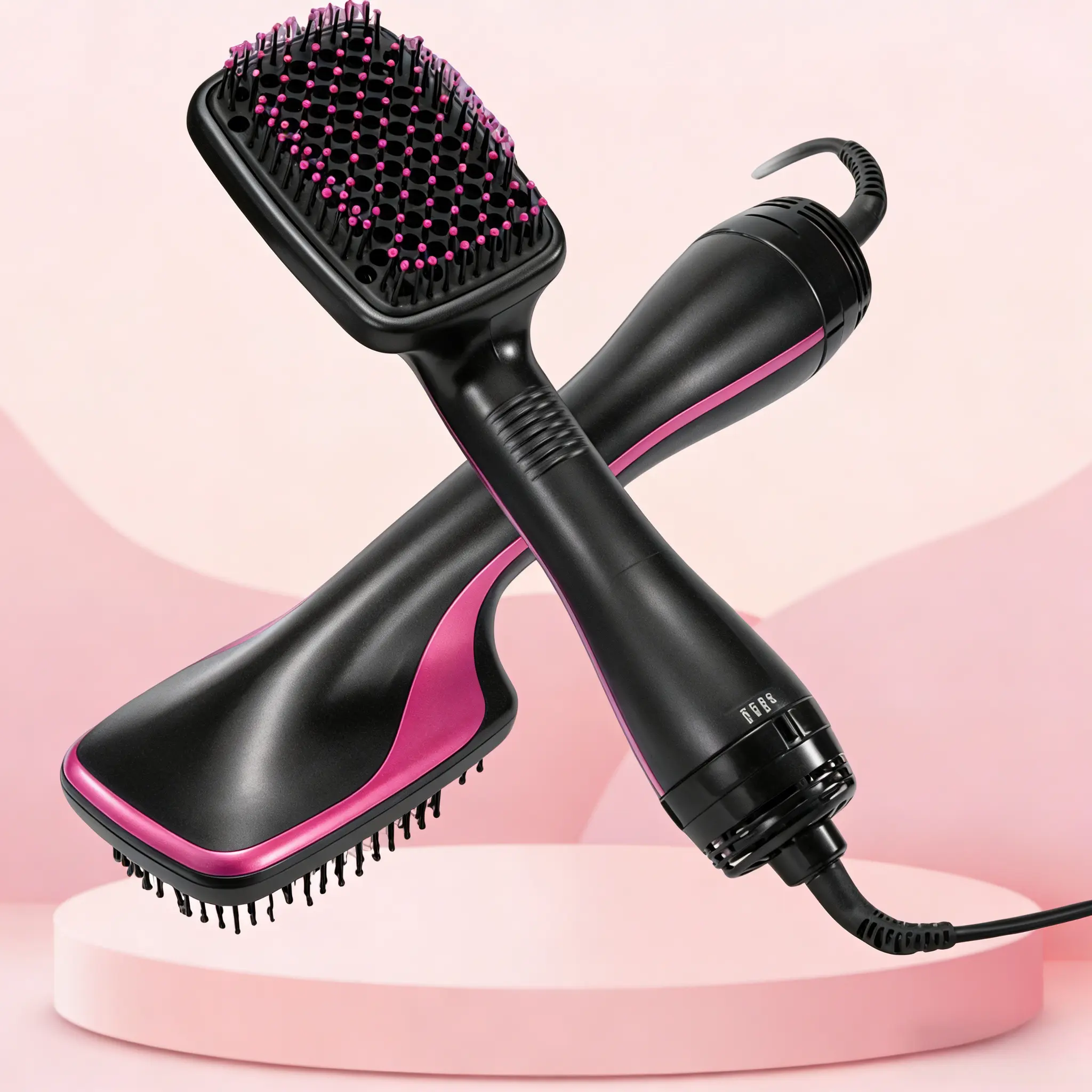 Hair Dryer Brush Blow Dryer Brush in One, One Step Hair Dryer and Styler, Negative Ion Hair Straightener Hot Air Styling Tool for Straightening Drying Smoothing