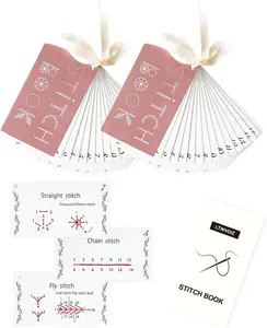 2 Pack Creative Mini Sewing Book, Enthusiasts & Beginners Ideal for DIY Mini Sewing Kit, Elevate Your Sewing Skills, Learn A Variety of Sewing Techniques Embroidery