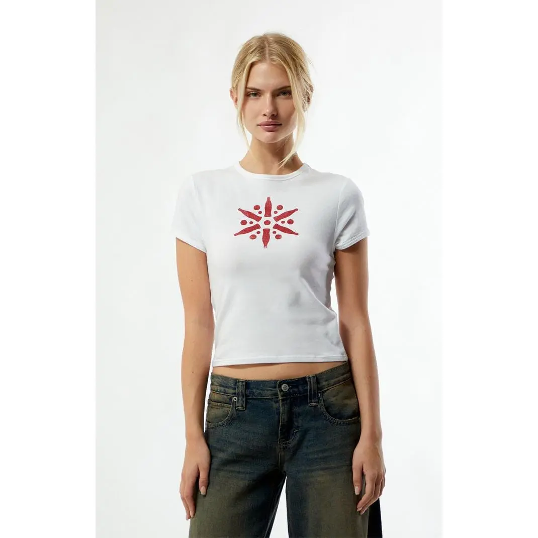 Coca-Cola Women's by Pacsun Bottle Snowflake Skimmer T-Shirt