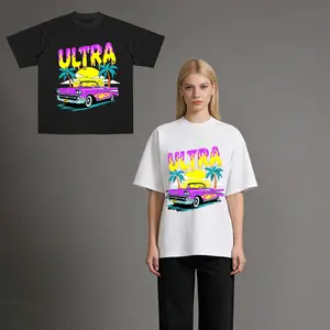 Y2K Retro "ULTRA" Classic Car Tee | West Coast Palm Tree Graphic T-Shirt For Men & Women