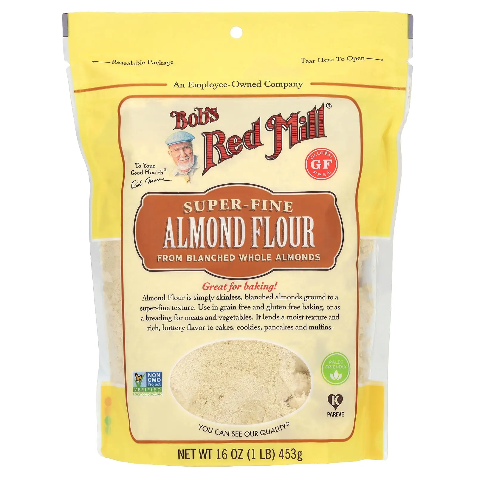 Bob's Red Mill Super-Fine Almond Flour, 16 oz (453 g) Bob's Red Mill Super-Fine Almond Flour, 16 oz (453 g)