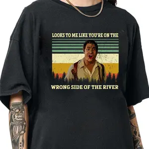 [Sale up to 30%] Looks To Me Like You're On The Wrong Side Of The River Mummy Movie Lover Shirt,Retro Gift for Men & Women T-Shirt