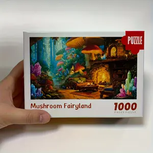 1000pcs "Mushroom Wonderland" Mini Jigsaw Puzzle for Adults | Premium Gray Cardboard, 38.1cm x 25.4cm Finished Size, Expert Skill Level, Ideal Christmas Gift, Unique Holiday Present for Adults, Stocking Stuffers for Her/Him